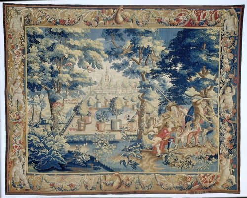 Park Landscape with Hunters and Their Kill by François Coppens