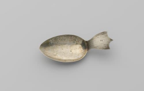 Theeschep van zilver