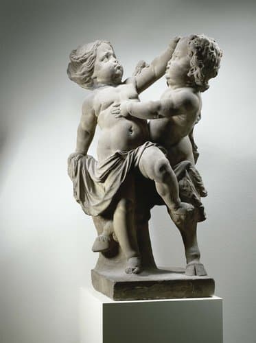 A Boy and a Satyr Girl Fighting, Allegory of Hate by Jan Pieter van Baurscheit (I)