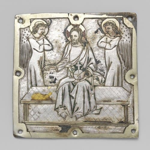 Plaquette met voorstelling van Christus op een sarcofaag by anonymous