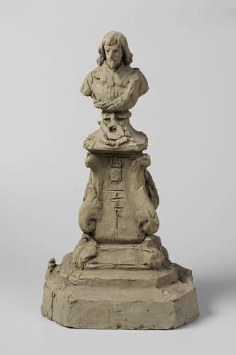 Ontwerp voor een monument van een 17de eeuwse musicus by Eugène Lacomblé