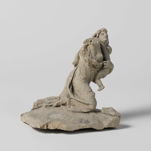 Moeder met kind by Eugène Lacomblé
