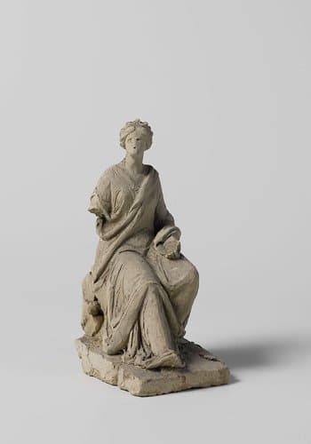 Zittende vrouwenfiguur by Eugène Lacomblé