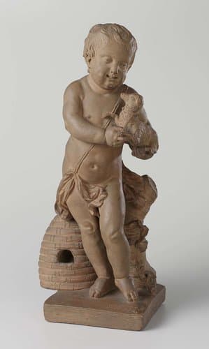 Boy with Beehive and Dog by Michiel Emanuel Shee
