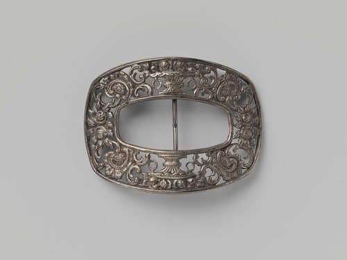 Schoen- of ceintuurgesp van opengewerkt zilver by anonymous