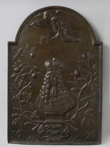Haardplaat met Willem III by anonymous