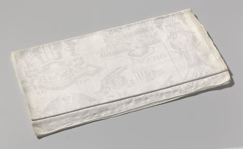 Tafellaken met de verovering van Neuhäusel, Gran, Buda en Pest door Leopold I, keizer van Duitsland by anonymous