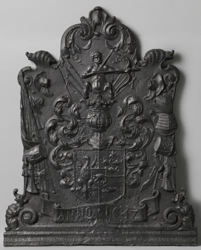 Haardplaat met het familiewapen van Joan Huydecoper by anonymous