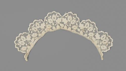 Sjaalkraag van geborduurde tule, wit by anonymous