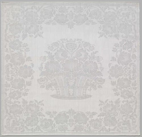 Servet met bloemen by anonymous