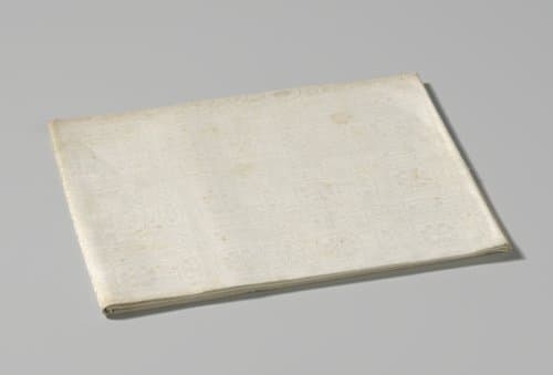 Servet van linnen met pellenpatroon by Unknown Artist