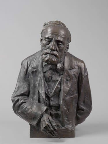 Halffiguur van Jozef Israels (1824-1911), schilder by Toon Dupuis