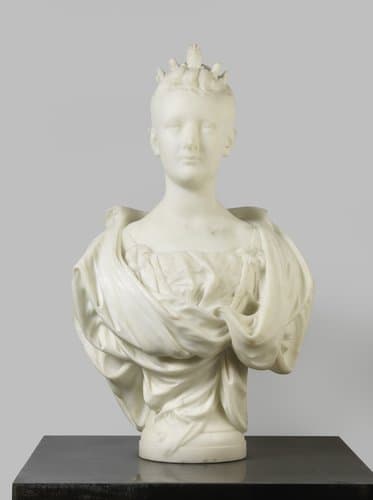 Borstbeeld van koningin Wilhelmina (1880-1962) by Bart van Hove