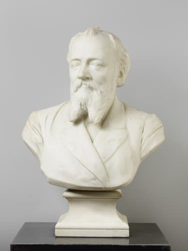 Buste van Richard Hol (1825-1904), componist by Arend Willem Maurits Odé