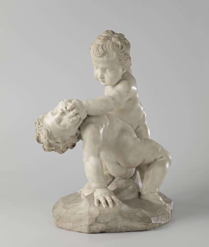 Two Putti Romping by anonymous