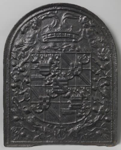 Haardplaat met het wapen van Maurits van Oranje by anonymous