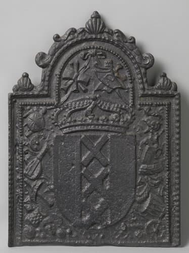 Haardplaat met het stadswapen van Amsterdam by anonymous