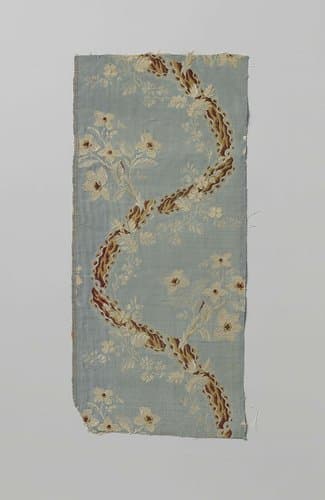 Fragment van een veelkleurige gebrocheerde zijde by Unknown Artist