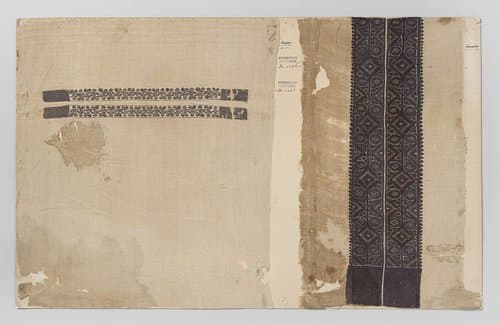Weefselfragment in tapijtwerk by anonymous