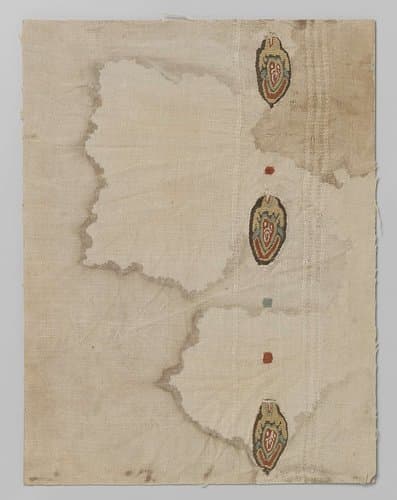 Weefselfragment in tapijtwerk by anonymous