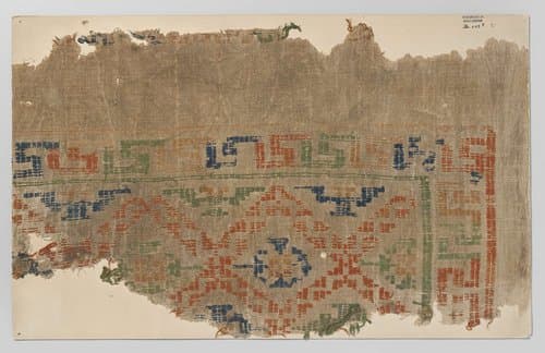 Fragment gebrocheerd linnen by anonymous