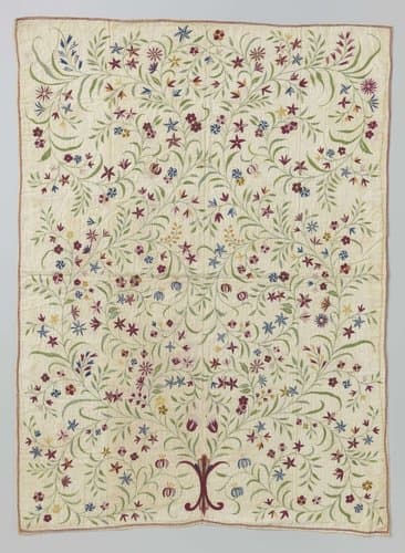 Kleed van oosterse textiel; met veelkleurig borduurwerk by Unknown Artist