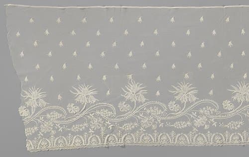 Strook applicatiekant met keizerskroon en iris by anonymous