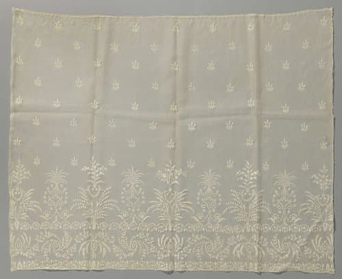 Tablier of sluier van applicatiekant met draaikolken by anonymous