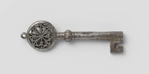 Venetian key with barrel shank by anonymous