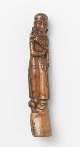 Knife Hilt with a Monk (St Dominic?) by Jan Deijcker