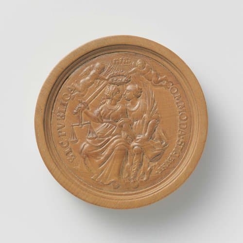 Damschijf met voorstelling by Unknown Artist