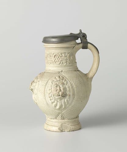 Jug with three lion heads and masks by anonymous