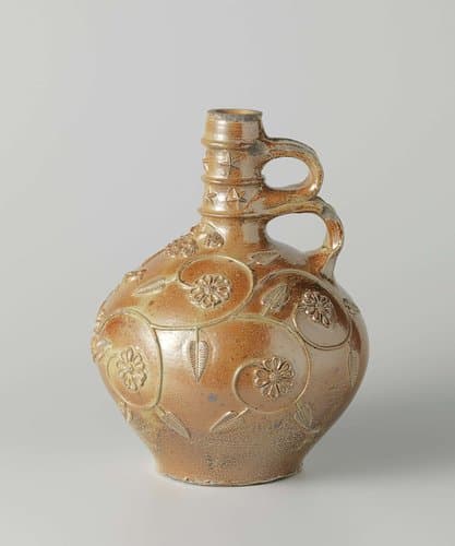 Bartmann (bearded-man) jug with a double-loop handle by anonymous
