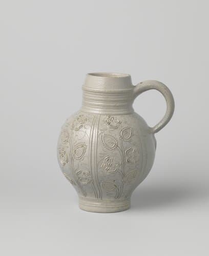 Jug with flowering plants by anonymous