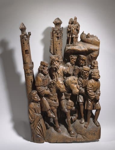 Procession of Men on Foot and Horseback, from a Christ Carrying the Cross Procession of Men on Foot and Horseback, from a Christ Carrying the Cross by Master of St Anthony