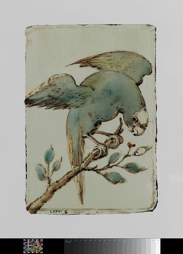 Ruit met een vogel met uitslaande vleugels by anonymous