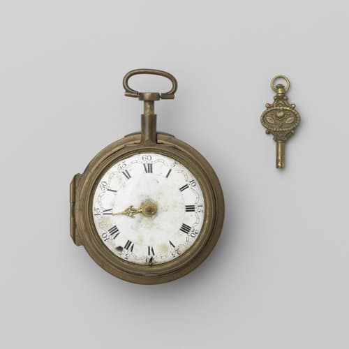 Zakhorloge met witgeëmailleerde wijzerplaat by Daniel Grignion