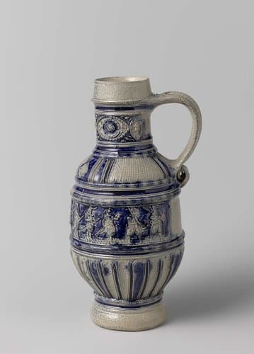 Jug with instructions on how to operate a musket by anonymous; anonymous