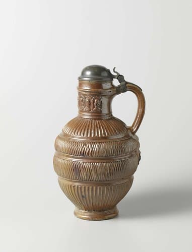 Jug with chip carving and fluting by anonymous