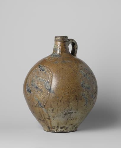 Jug (Bartmann jug) with coats of arms by anonymous