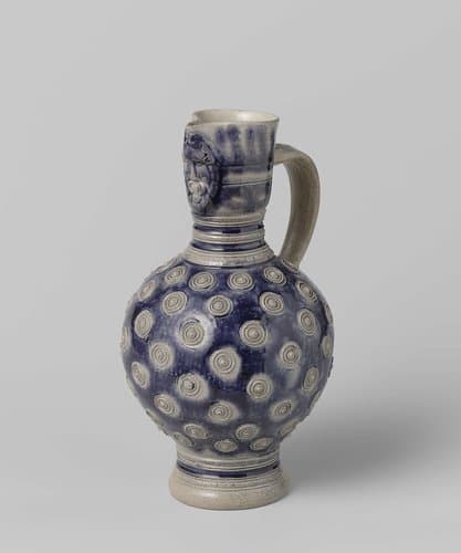 Jug with a mask and medallions by anonymous
