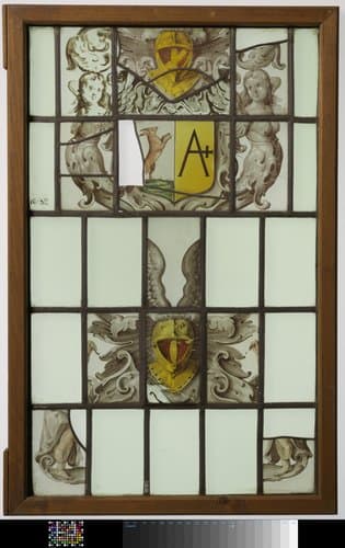 Ruit met wapenfragmenten by anonymous