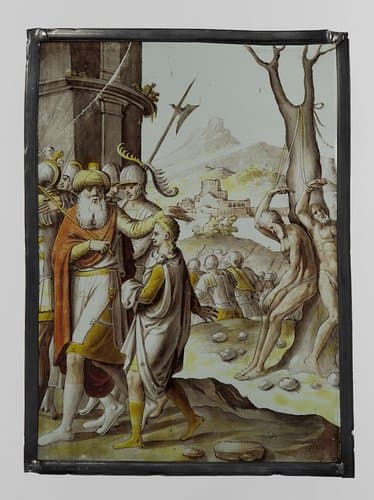 Ruit met het Stenigen der Ouderlingen by anonymous