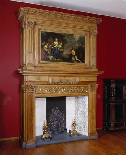 Chimney piece with representation of Odysseus and Nausicaa by Philips Vinckboons (II)