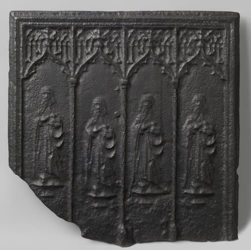 Kachelplaat met viermaal Johannes de Doper by anonymous