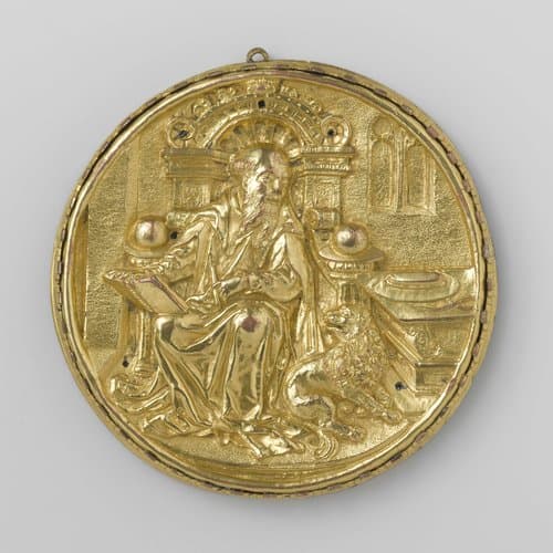 Medaillon met beeltenis van de heilige Hieronymus by anonymous