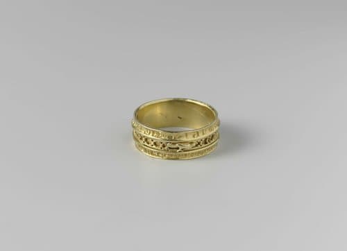 Ring met inscriptie: IC BIN DÜN AVE MARIA PLENA CASPAR MELSIOR BALTASAR, by anonymous
