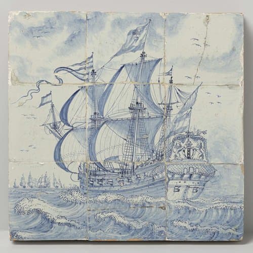 Tegeltableau van negen tegels by anonymous