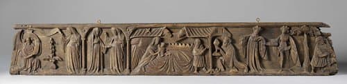 Relief met de Annuciatie, de Visitatie, de Geboorte van Christus en de Aanbidding der Koningen by anonymous