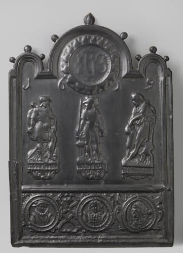 Haardplaat met Horacius by anonymous